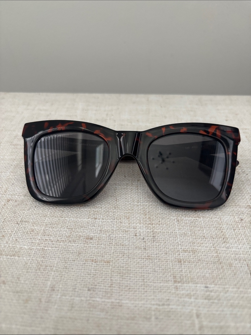 Diff Eyewear Tortoiseshell Black Lens Women's Sunglasses